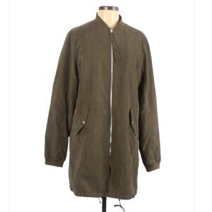ALL:ROW Military Trench green midi length jacket LARGE